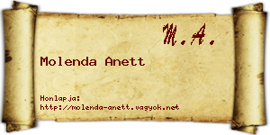 Molenda Anett névjegykártya