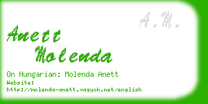anett molenda business card